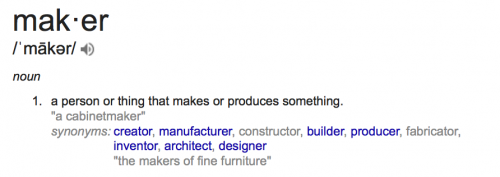 google definition - maker