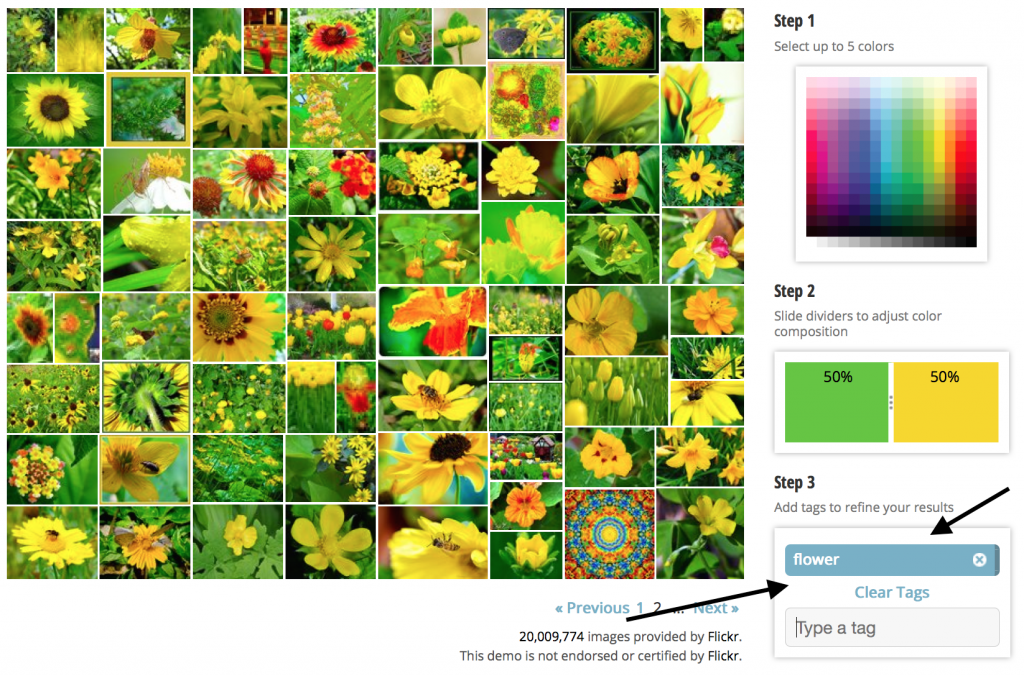Green and yellow flower, Tineye image search, MulticolorEngine